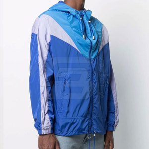 Chaqueta cortavientos con cuello levantado para hombre, ropa deportiva de invierno impermeable de calle alta, abrigos cortavientos personalizados de diseño propio - Product Image 3