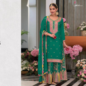 Indian Designer Heavy Salwar Plazo <b>Suit</b> With Dupatta, Pakistani Fancy Salwar <b>Suit</b>, <b>Wedding</b> Party Wear Dress. - Product Image 1