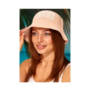 Elegant Design Top Quality Fashion Accessories Casual Women Summer Cap 4963: Knitted Panama "Barcode" Bucket Hat