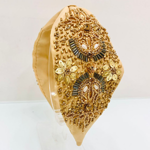 Nouveau bandeau ethnique indien brodé à la main avec nœud supérieur et perles pour filles et femmes, taille unique - Product Image 2