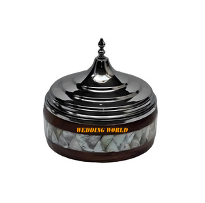 หม้อไฟทรงกลมลายมุก ดีไซน์หรูหรา คลาสสิก ทันสมัย พร้อมที่อุ่นอาหารไม้แบบใหม่ - Product Image 5