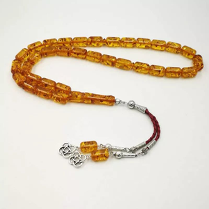 Tasbih en perles de résine faites à la main, perles de prière musulmanes islamiques, Misbaha Subha pour usage spirituel et religieux - Product Image 1