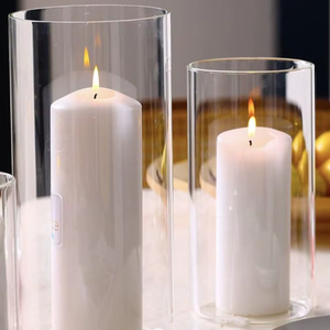 Bougie en cire blanche en forme de pilier pour le Ramadan et l'Aïd, en verre cylindrique, centre de table de mariage, décoration de la maison, parfumée de qualité supérieure, sans fumée, 2026 - Product Image 1