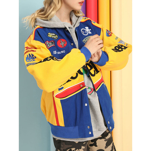 OEM Logo Brodé Écusson Grande Taille Vintage Veste de Moto en Cuir Respirant Imperméable Personnalisé Équipe Tendance Automne Bomber - Product Image 4