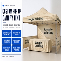 Tente Pop-Up 3x3m avec 4 parois latérales et sac de transport – Prix de gros – Alliage d'aluminium – Logo personnalisé imprimé – Robuste pour extérieur/intérieur
