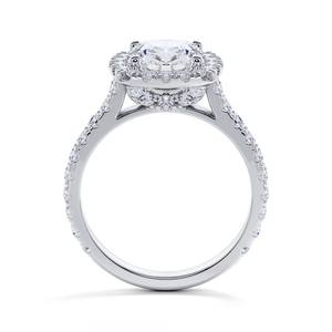 E Color Coussin Cut Lab Grown Diamond Halo Bague de fiançailles VVS Clarity Belle bague en argent sterling 925 pour femme Cadeau pour elle - Product Image 4