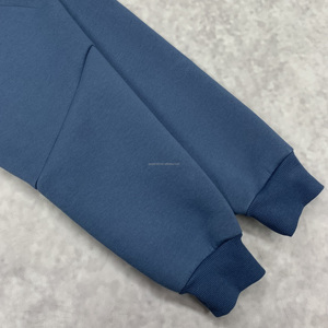 Ensemble de survêtement personnalisé avec sweat à capuche et pantalon de jogging, coupe ample et épaisse, en molleton technique coupe-vent pour homme - Product Image 5