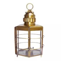Lanterne suspendue en métal de style nautique en laiton antique, lampe à huile décorative pour la maison, style mariage et Noël, design artistique multifonctionnel