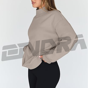 Femmes à la mode surdimensionné sweat col roulé pull à manches longues doux polaire streetwear coupe ample mode automne hiver porter - Product Image 3
