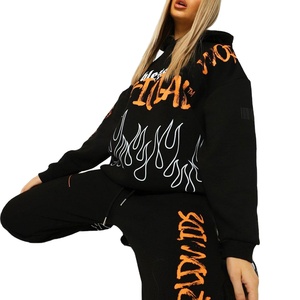 PRO ENTERPRISES Conjunto Deportivo con Capucha 2 en 1 para Mujer, 100% Algodón Transpirable, Estampado, Cintura Elástica, Largo Completo, para Invierno - Product Image 3