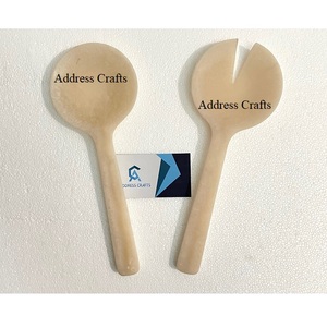 Unique Style Resin Salad Server Salad <b>Tongs</b> 11 Inch Resin <b>Serving</b> Spoons Set Salad Tool Fork and Spoon Long Handle Utensils - Product Image 3