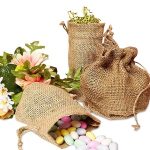 Natural Burlap Round Bottom Bags for Easter Occasions - Product Image 1