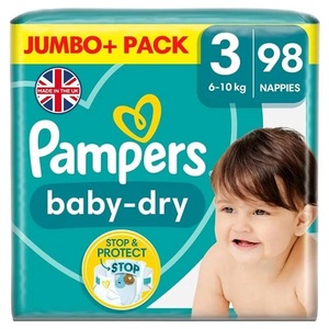 ขายส่งผ้าอ้อมเด็กแบรนด์ Pampers คุณภาพพรีเมียม / Pampers Baby-Dry ชั้นซึมซับพิเศษ มีจำหน่ายสำหรับขายส่ง - Product Image 5