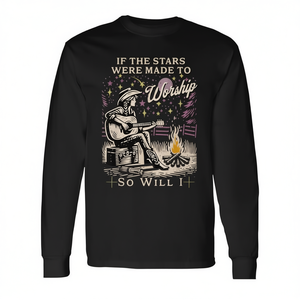 Camiseta de Manga Larga - Si las Estrellas Están Hechas para Adorarlas, Yo También - Para Uso Promocional - Product Image 2