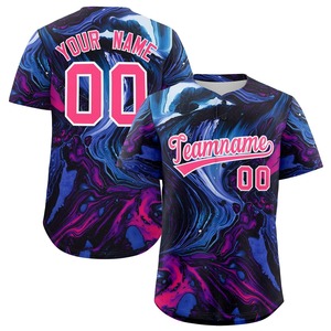 Camisetas de béisbol transpirables impresas a la moda Estilo retro y de calle Pedido a granel para revendedores y equipos Secado rápido Absorbe la humedad - Product Image 1