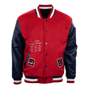 Veste universitaire universitaire universitaire de haute qualité du fabricant OEM Bomber de baseball personnalisée Letterman Support d'hiver en chenille en tissu - Product Image 2