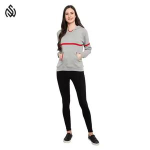 เสื้อฮู้ดตัวยาวสำหรับผู้หญิงเสื้อโค้ทสำหรับฤดูหนาวตัวยาวแขนเต็มกระเป๋าด้านหน้าปรับแต่งโลโก้ได้ - Product Image 4