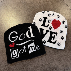 หมวกบีนนี่มีลายทุกขนาดและสีหมวกถักอบอุ่นหมวกเบนนี่ลายพร้อมโลโก้ออกแบบได้ตามต้องการ - Product Image 1