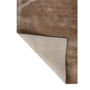 พรมวิสโคสสีเบจน้ำตาลคลาสสิค Azalea ขนาด 9x12 ฟุต ลายแบบนามธรรม สำหรับตกแต่งบ้าน ห้องโถง ทางเดิน ใช้เทคนิคการทอแบบแบน เหมาะสำหรับปูพื้นห้องนั่งเล่น - Product Image 5