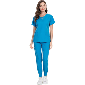 Profesional médico Scrub Sets Médicos Enfermeras Hospital Unisex Jogger uniformes algodón al por mayor más tamaño logotipo personalizado 2025 - Product Image 1