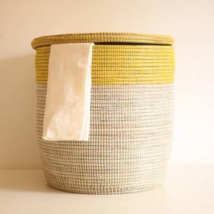 Panier élégant en jonc de mer, articles de rangement de haute qualité pour la maison, paniers en jonc de mer tissés à la main, vente en gros - Product Image 6