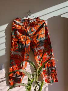 Pyjama élégant col en V en coton biologique pour femmes, vêtements de nuit longs et respirants, décontracté, imprimé animal jungle, sexy, grande taille - Product Image 2