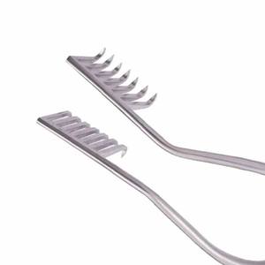 Écarteur cérébelleux Premium MISKIMON 22cm 7x7 broches pointues inclinées, conception de lame profonde, écarteur neurochirurgical en acier inoxydable - Product Image 3