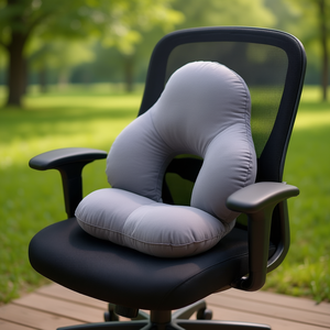 Lumbar Support Pillow & Seat <b>Cushion</b> Set for Office Chair Ergonomic <b>Memory</b> <b>Foam</b> Adjustable Backrest - Product Image 3