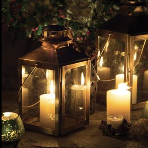 Latón antiguo Metal vidrio al aire libre Halloween candelabros linternas y tarros hecho a mano duradero decoración del hogar - Product Image 6