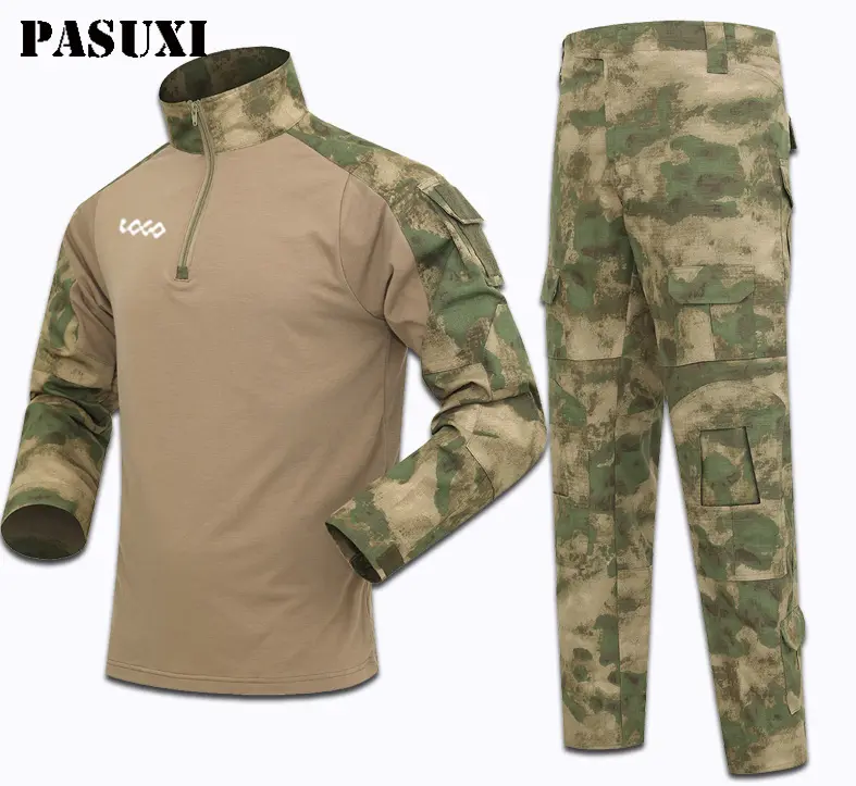 PASUXI venta al por mayor nuevo deporte al aire libre combate táctico camuflaje uniforme chaqueta y pantalón conjunto uniforme para hombres