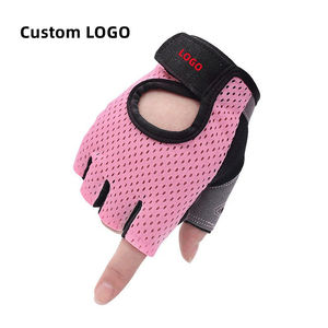 Guantes de medio dedo para hombres y mujeres para entrenamiento para levantamiento de pesas y gimnasio Fitness logotipo personalizado levantamiento entrenamiento GUANTES DE Fitness - Product Image 4