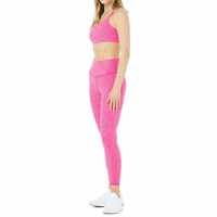 Conjunto de Yoga de Dos Piezas para Mujer, Tallas Grandes, Color Sólido, Ecológico, Elástico en Cuatro Direcciones, Compresión, Sin Costuras, Spandex/Poliéster, Cintura Alta
