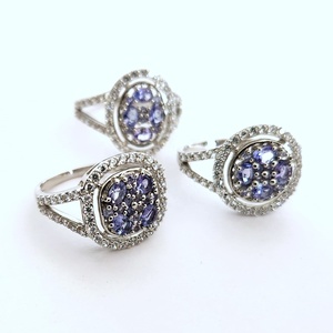 Bague Designer en Argent 925 pour Femmes Rhodium Mignon Mettant en vedette Tanzanite Pierre Précieuse Semi-Précieuse Topaze Pierre Principale Bijoux de Mode - Product Image 6