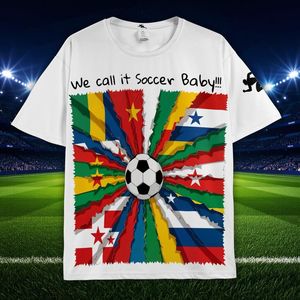 All-Over Print Unisex Soccer Jersey Polyester XL Summer Short-Sleeve Shorts Set Breathable <b>Spirit</b>-Enhancing with Number Pattern - Product Image 1