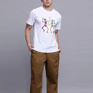 Camiseta informal de media manga para hombre, tela de punto de poliéster/algodón de ajuste relajado de Color sólido para trajes diarios - Product Image 5