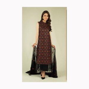 ชุดคอตตอนปักลายสไตล์อินเดียชุดคอตตอนสวมใส่สำหรับปาร์ตี้ชั้นสูง - Product Image 6