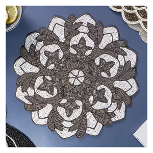 High quality <b>beaded</b> <b>placemat</b> unique design colorful <b>placemat</b> by glowin fashion - Product Image 6