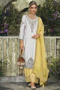 Conjunto de Palazzo de 3 Piezas para Mujer, Estilo Indio, con Bordado Elegante, Tela Georgette de Secado Rápido, Ideal para Bodas y Diwali, Marca SHIV FASHION - Product Image 3