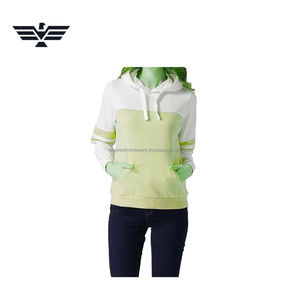 Sudadera con Capucha Larga de Bloques de Color Personalizada para Mujer, Estilo Urbano, Tejida, de Forro Polar, Transpirable, 100% Algodón, Invierno 2025, Superventas - Product Image 2
