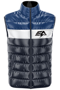 Veste bouffante d'hiver sans manches décontractée pour hommes, vêtements de sport lavables en polyester de haute qualité 100% avec fermeture à glissière à col montant - Product Image 2