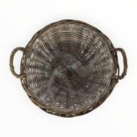Panier à pommes de terre en rotin gris Kubu naturel avec doublure en plastique Panier de stockage des aliments avec poignées pour l'organisation des conteneurs