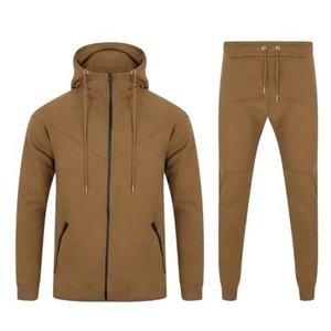 Ensemble de vêtements de survêtement sweats à capuche décontractés sweat zippé vêtements de sport survêtement hommes adultes surdimensionné - Product Image 1