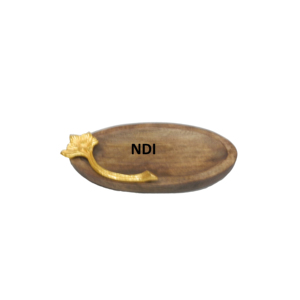 Finition plaquée argent bordure en relief forme ronde Table à dîner décoration plateau de service avec poignée plateau de service nickelé - Product Image 2