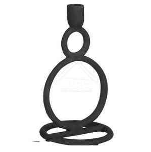 Candelabro de Metal Texturizado Dorado de Lujo al por Mayor, Diseño Abstracto de Figura 8, Portavelas Cónico, Elegante para Bodas y Fiestas - Product Image 4