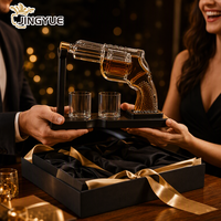 Ensemble de carafe à whisky en forme de pistolet personnalisé avec 2 verres, ensemble de bouteilles à liqueur créatives, ensemble cadeau pour bar à domicile et collectionneurs