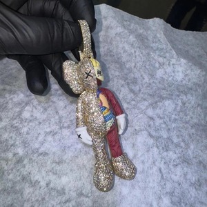 Colgante de Plata S925 Chapado en Oro con Diamantes Iced Out, Joyería Fina, Estilo Único Hip Hop, Colgantes y Dijes Finos de Moissanita VVS para Hombre - Product Image 1