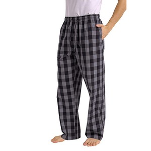 Logo personnalisé Vente en gros Pantalon de pyjama à carreaux bleu pour hommes Pantalon de détente en toile de flanelle décontracté avec cordon de serrage Bas de nuit - Product Image 5