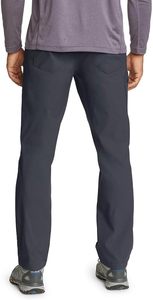 Pantalones informales Rainier para hombre, ligeros, de lana, elásticos, con cierre alto, estilo medio, diseño plano, teñido liso, servicio OEM disponible, lona - Product Image 2