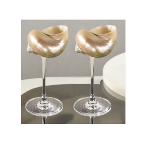 แก้วไวน์เปลือกหอยที่หรูหรา: ถ้วยเปลือกหอยที่ทำด้วยมือสำหรับการตกแต่งงานแต่งงานและงานฝีมือตามธรรมชาติ - Product Image 5