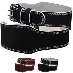 Ceinture de musculation en néoprène unisexe en cuir véritable, soutien lombaire et dorsal, boucle de protection pour hommes, équipement de fitness - Product Image 4